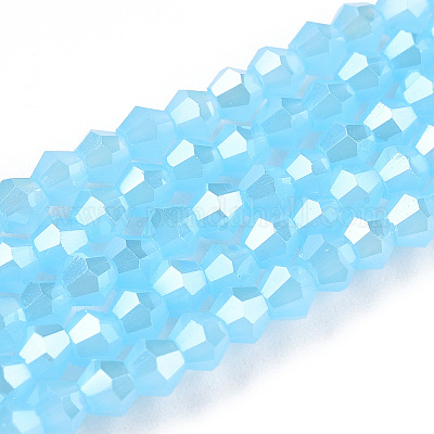 Имитация нефрита гальванических бисер пряди EGLA-A039-J2mm-A03-1