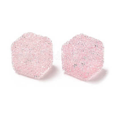 Бусины из смоляного хрусталя в форме куба друзи RESI-C038-02D-1