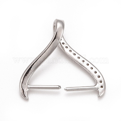 Стеллажное покрытие латунь микро паве кубический цирконий ледоруб щепотка поручни KK-B056-01P-1