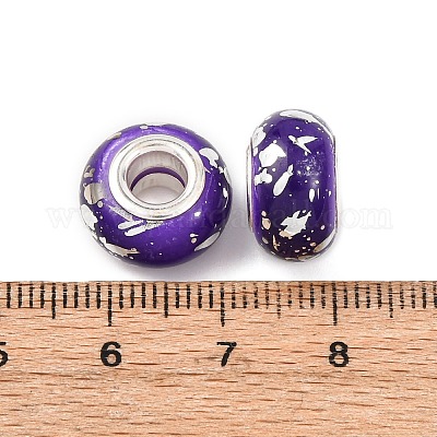 Европейские бусины-рондель из непрозрачной смолы RESI-Z046-03H-1