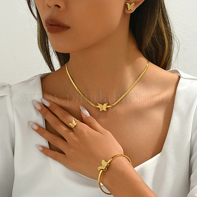 Комплекты из браслета-бабочки из нержавеющей стали RG3156-1