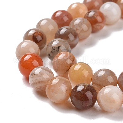 Природные Ботсвана агат бисер нитей G-G925-01A-1