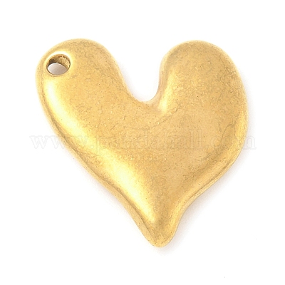 Подвески в форме сердца из нержавеющей стали 304 STAS-R162-01G-03-1