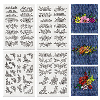 Wholesale BENECREAT 4Steets 65Pcs Water Soluble Embroidery