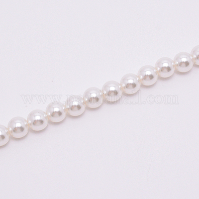 Ручки для мешков с круглыми бусинами из белого акрила&nbsp;LS-FIND-TAC0006-24D-01-1