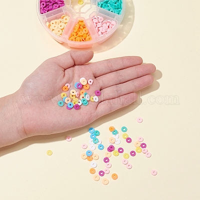 1120шт 8 цвета бусины из полимерной глины ручной работы CLAY-YW0001-14A-1