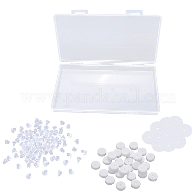  50Pcs Soft Clear Safety Back Pads Silicone Earring