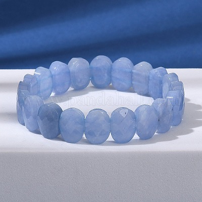 Овальные браслеты из натурального малайзийского нефрита с бусинами G-P589-02A-1