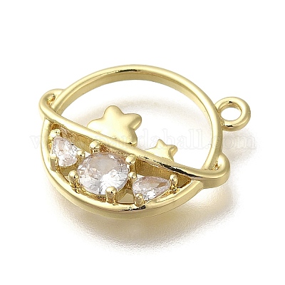 Стойки обшивки латунь микро проложить Циркон подвеску KK-M014-09G-1