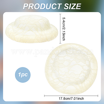 Круглая шляпа-фантаст из искусственной конопли для шляпной мастерской AJEW-WH0472-45B-01-1