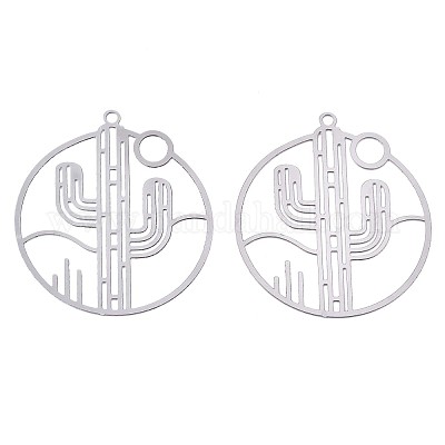 Не тускнеющие филигранные подвески из нержавеющей стали 201 STAS-S118-027P-1