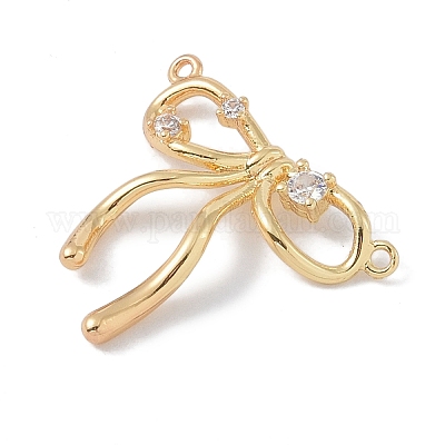 Латунные микропаве прозрачные подвески с фианитом KK-U008-01A-G-1
