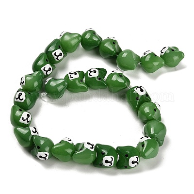 Выпечка окрашенные стеклянные бусины LAMP-I028-02D-1