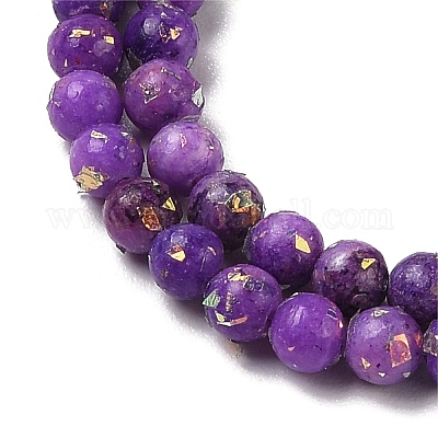 Собранные нити бусин из натурального доломита и синтетического опала&nbsp;G-Q017-G06-01C-1-1