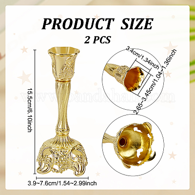 2 шт. подсвечники из цинкового сплава&nbsp;AJEW-PH0007-97A-1