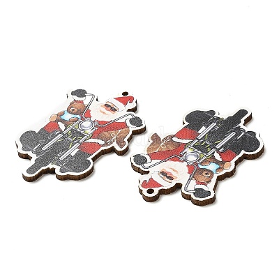 Большие деревянные подвески с рождественским принтом на одно лицо WOOD-D025-36-1