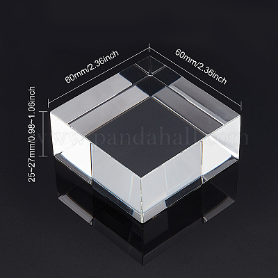 60mm Thickness Clear Plexiglass Solid Display Block Acrylic Square