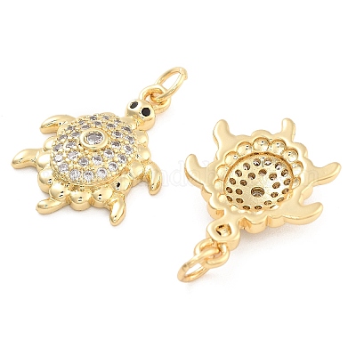 Подвески из латуни с прозрачным фианитом KK-U009-12A-G-1