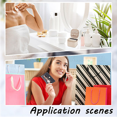 Портативные коробки для хранения ювелирных изделий из искусственной кожи на молнии с 4 вставным мешком&nbsp;CON-WH0202-001B-1