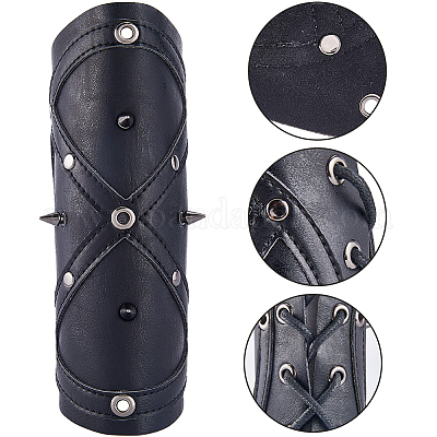 Регулируемый браслет из искусственной кожи с восковым шнуром AJEW-WH0415-24A-1