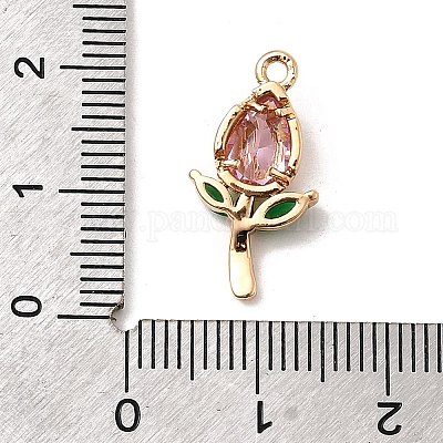 Латунные микро проложить кубического циркония подвески KK-D408-01KCG-1