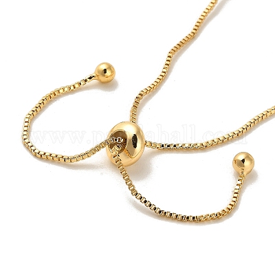 Браслеты-слайдеры с фианитами BJEW-H601-01G-KCG-1