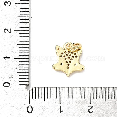 Латунные микро проложить кубического циркония подвески ZIRC-I356-15G-01-1