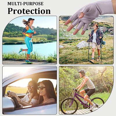 Перчатки без пальцев из полиэстера&nbsp;AJEW-WH20020-189B-1