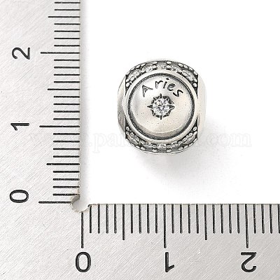 Латунные прозрачные фианиты европейские бусины FIND-M049-01AS-06-1