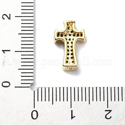 Стойки обшивки латунь микро проложить кубического циркония бусы KK-U014-01G-1