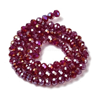 Запекание гальванических нитей стеклянных бусин DGLA-A039-J10mm-B19-1