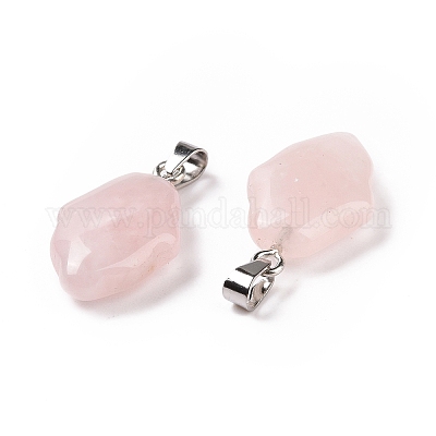 Природного розового кварца подвески G-B041-03P-12-1