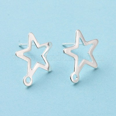 201 фурнитура для сережек-гвоздиков из нержавеющей стали STAS-K241-08S-1