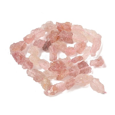 Необработанные грубые натуральные клубничные бусины из кварца G-M453-D04-1
