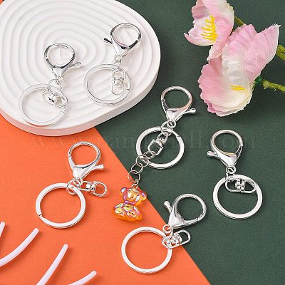 Брелок с застежкой-лобстером из железа и сплава KEYC-SZC0002-01S-1