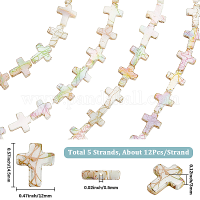 Нити строковые бусины из натуральных пресноводных ракушек BSHE-PA0001-01-1