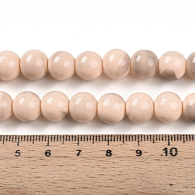 Выпечка окрашенные стеклянные бусины пряди DGLA-N013-10mm-06-1