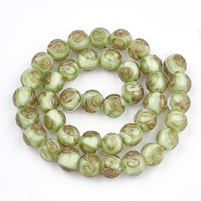 Бусины ручной работы бусины золотого песка LAMP-T006-06J-1