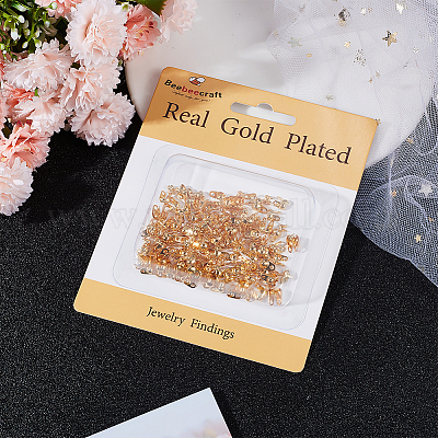 150 шт. 3-х размеров латунные наконечники для бусин KK-BBC0009-14-1