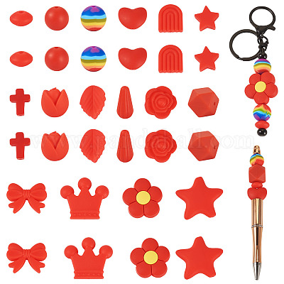 92 шт. прозрачные силиконовые фокусные бусины SIL-TA0002-85A-1