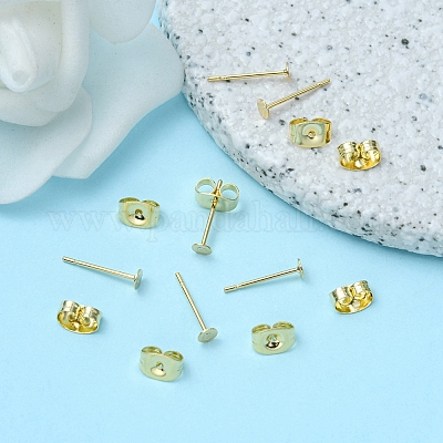 20 шт. фурнитура для сережек-гвоздиков из нержавеющей стали 304 STAS-YW0001-42G-1