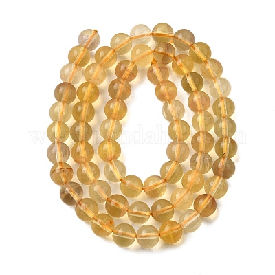 Естественный желтый флюорит бисер нитей G-F799-B03-6mm-1