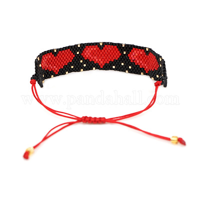 Браслеты из бисера Миюки в стиле бохо с регулируемым узором в виде сердца для женщин GW8629-1