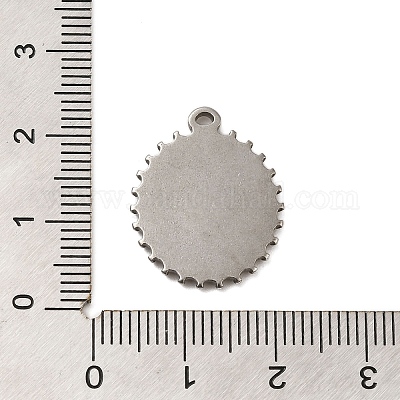 Оправы для подвесок из нержавеющей стали 304 в виде кабошонов STAS-G344-09P-1