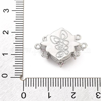 Латунные микро проложить кубического циркония магнитные застежки KK-C066-08P-1