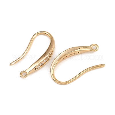Латунные крючки для серьги из чистого циркония KK-F910-24G-1