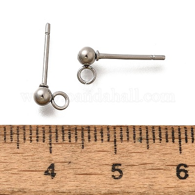 201 фурнитура для сережек-гвоздиков из нержавеющей стали STAS-R156-01P-01-1