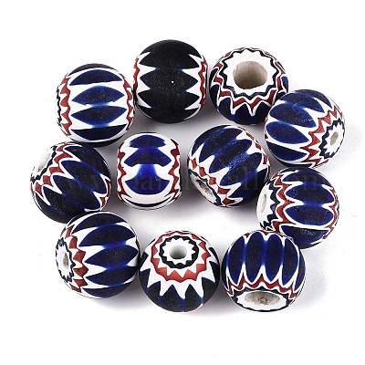 Handgefertigte Millefiori-Glas-Unterlegscheibe-Perlen&nbsp;LA-N002-13B-1