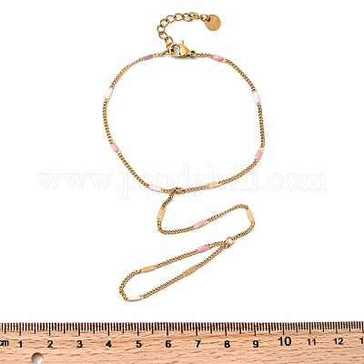 Браслеты из эмалированной нержавеющей стали 304 для женщин BJEW-Z140-02G-1