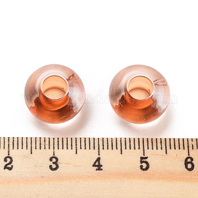 Прозрачного акрилового Европейский бисером TACR-P009-C01-03-1